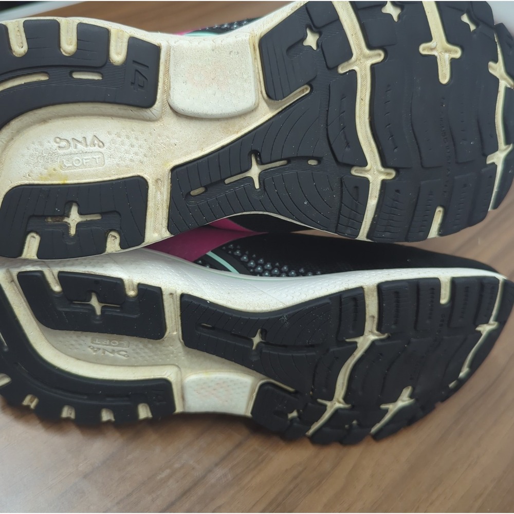 Brooks Ghost 14 Womens 9.5 B Running Shoes Black Pink 1203561 Walking - Picture 7 of 7